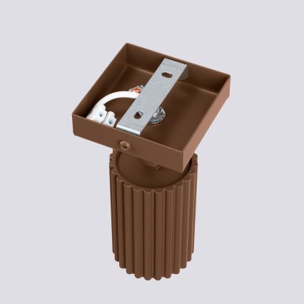 Brilagi - sienas punktveida gaismeklis CRESTO 1xGU10/10W/230V brūns