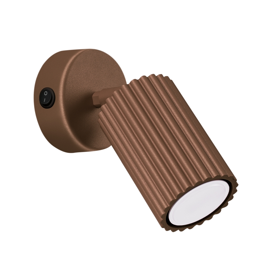 Brilagi - Sienas punktveida gaismeklis CRESTO 1xGU10/10W/230V brūns