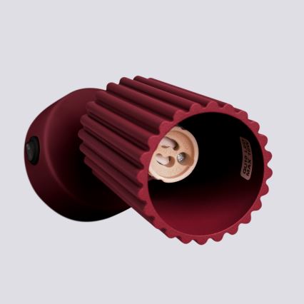 Brilagi - Sienas punktveida gaismeklis CRESTO 1xGU10/10W/230V burgundijas sarkans