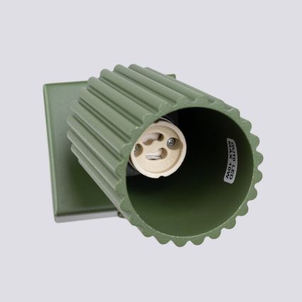 Brilagi - Sienas punktveida gaismeklis CRESTO 1xGU10/10W/230V zaļš