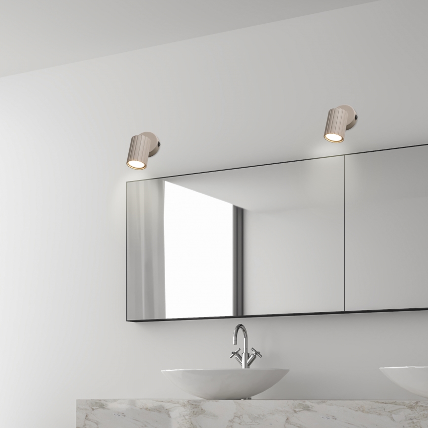 Brilagi - Sienas punktveida gaismeklis CRISPINA 1xGU10/10W/230V bēšs