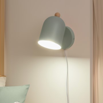 Brilagi - sienas punktveida gaismeklis GALLION 1xE27/15W/230V zaļš