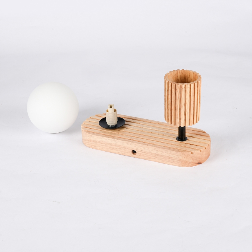Brilagi - sienas punktgaismeklis MODERN WOOD 1xG9/5W/230V + 1xGU10/8W no kaučuka koka