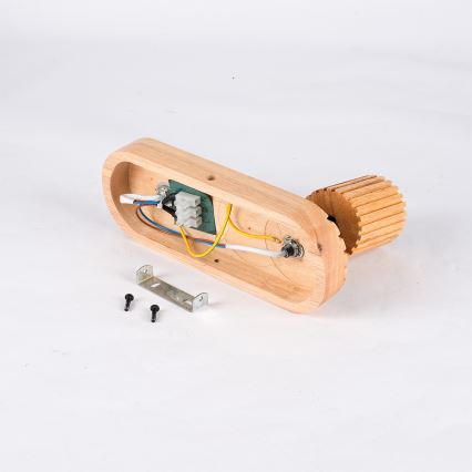 Brilagi - sienas punktgaismeklis MODERN WOOD 1xG9/5W/230V + 1xGU10/8W no kaučuka koka