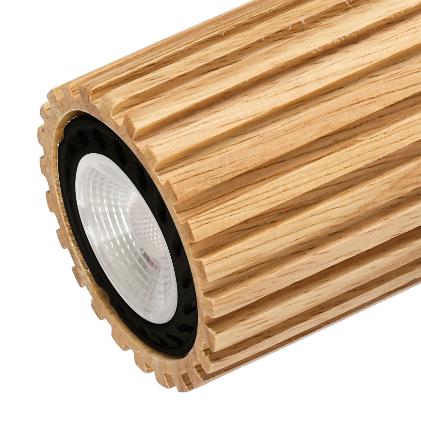 Brilagi - Sienas punktveida gaismeklis MODERN WOOD 1xGU10/8W/230V koks/melns