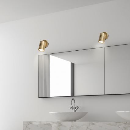 Brilagi - Sienas spota gaismeklis CRISPINA 1xGU10/10W/230V zelta krāsā