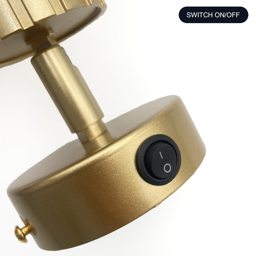 Brilagi - Sienas spota gaismeklis CRISPINA 1xGU10/10W/230V zelta krāsā