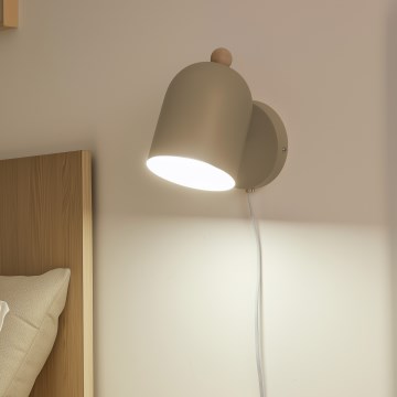 Brilagi - Sienas spota gaismeklis GALLION 1xE27/15W/230V bēšs