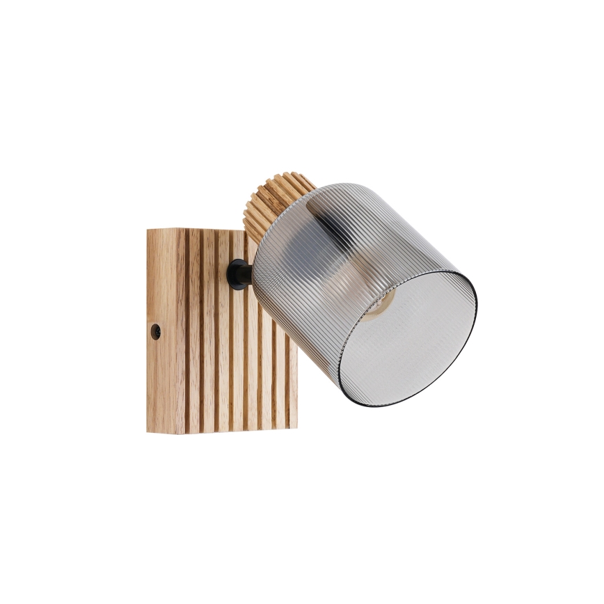 Brilagi - Sienas spotgaismeklis HYGGE 1xE14/15W/230V kaučuka koks/dūmains