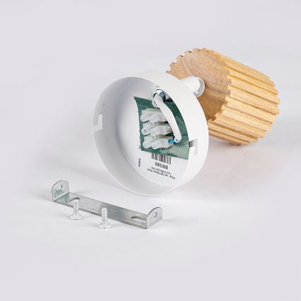 Brilagi - Sienas spotgaismeklis MODERN WOOD 1xGU10/8W/230V kaučuka koks/balta