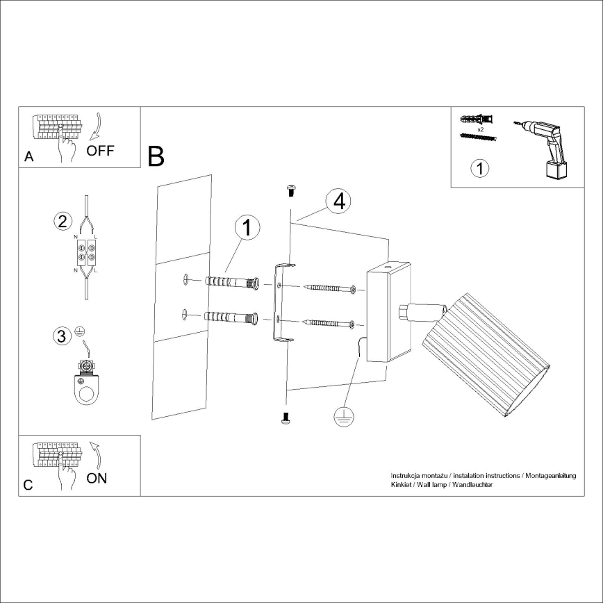 Brilagi - Sienas starmetis CRESTO 1xGU10/10W/230V krēmkrāsa