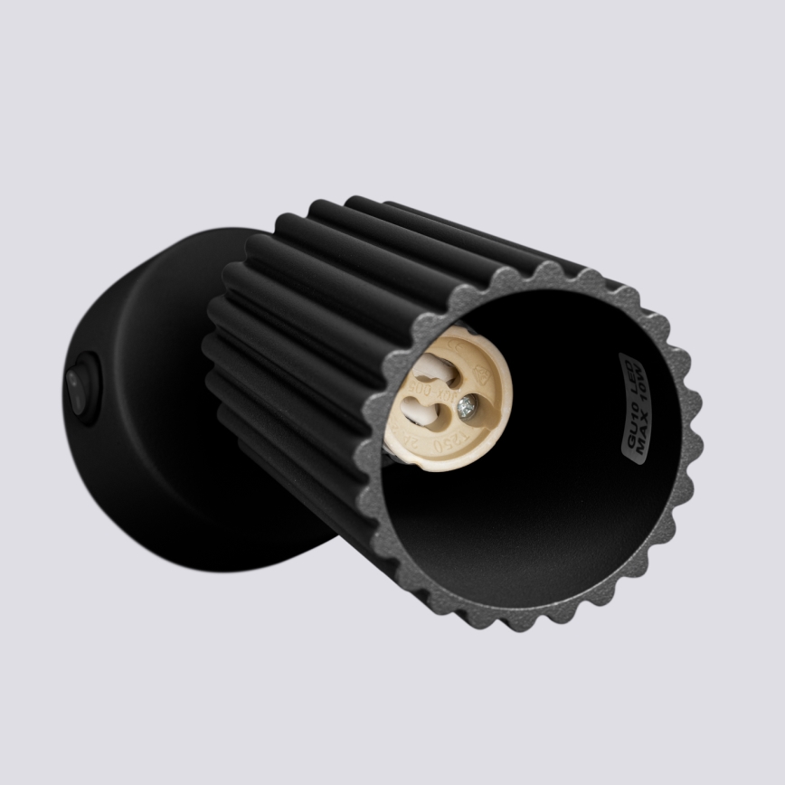 Brilagi - Sienas starmetis CRESTO 1xGU10/10W/230V melna