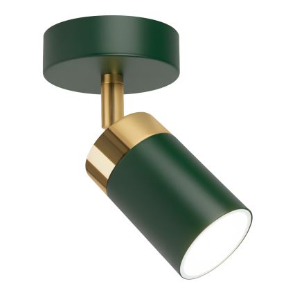 Brilagi - Sienas starmetis POKER 1xGU10/25W/230V zaļa/zelta