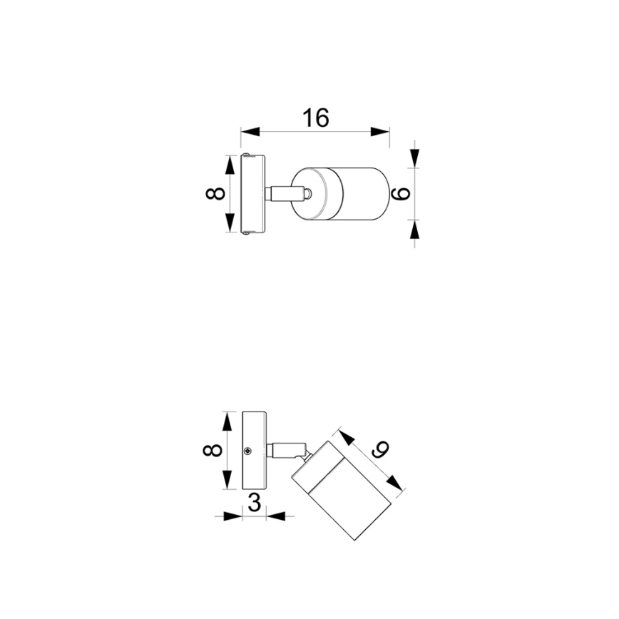 Brilagi - Sienas starmetis POKER 1xGU10/25W/230V zila/zelta