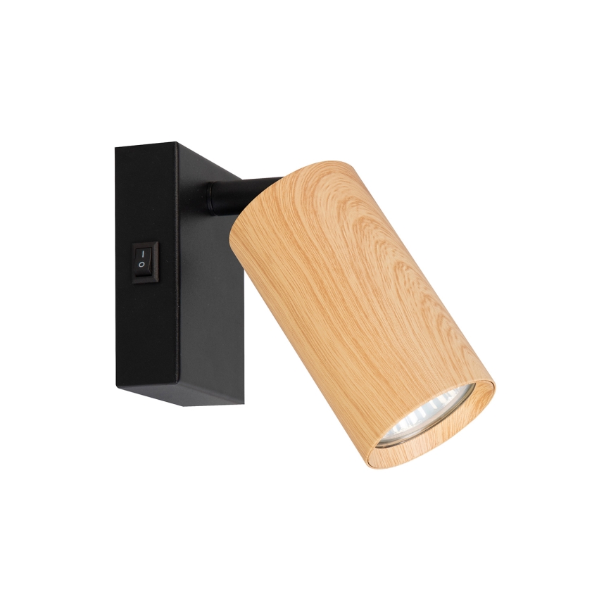 Brilagi - Sienas starmetis SELE 1xGU10/30W/230V melna/ozolkoka dekors