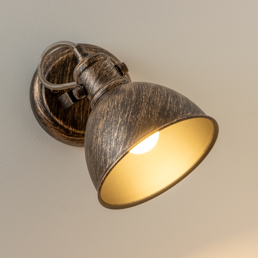 Brilagi - Sienas starmetis TECHNO 1xE27/60W/230V bronza/patina