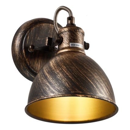 Brilagi - Sienas starmetis TECHNO 1xE27/60W/230V bronza/patina