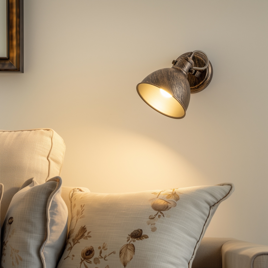 Brilagi - Sienas starmetis TECHNO 1xE27/60W/230V bronza/patina