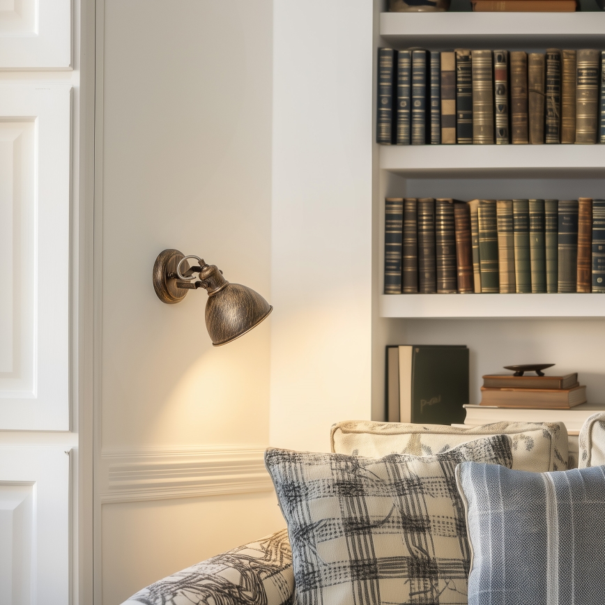 Brilagi - Sienas starmetis TECHNO 1xE27/60W/230V bronza/patina