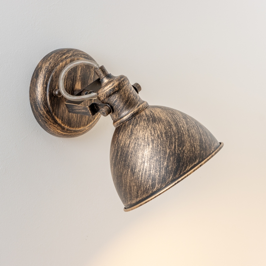 Brilagi - Sienas starmetis TECHNO 1xE27/60W/230V bronza/patina