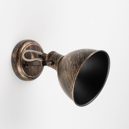 Brilagi - Sienas starmetis TECHNO 1xE27/60W/230V bronza/patina