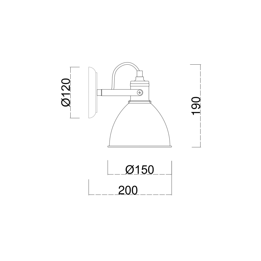 Brilagi - Sienas starmetis TECHNO 1xE27/60W/230V bronza/patina