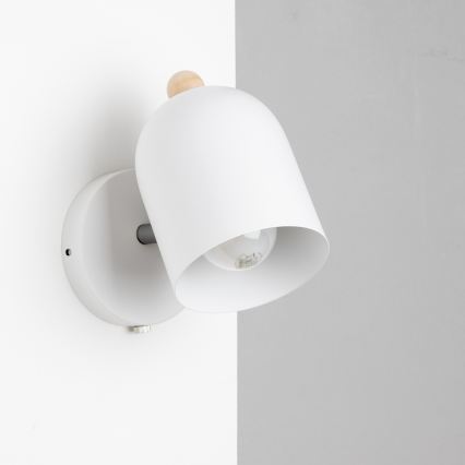 Brilagi - sienas virziena gaismeklis GALLION 1xE27/15W/230V balta