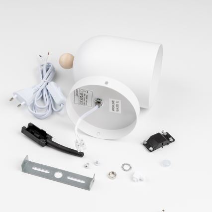 Brilagi - sienas virziena gaismeklis GALLION 1xE27/15W/230V balta