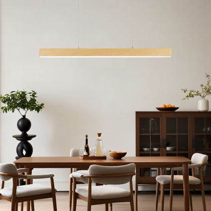 Brilagi - Regulējama LED lustra SLEEKLINE SMART LED/40W/230V Wi‑Fi Tuya, ozola dekors + tālvadības pults