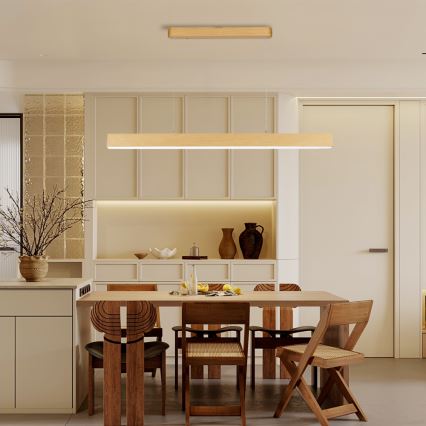 Brilagi - Regulējama LED lustra SLEEKLINE SMART LED/40W/230V Wi‑Fi Tuya, ozola dekors + tālvadības pults