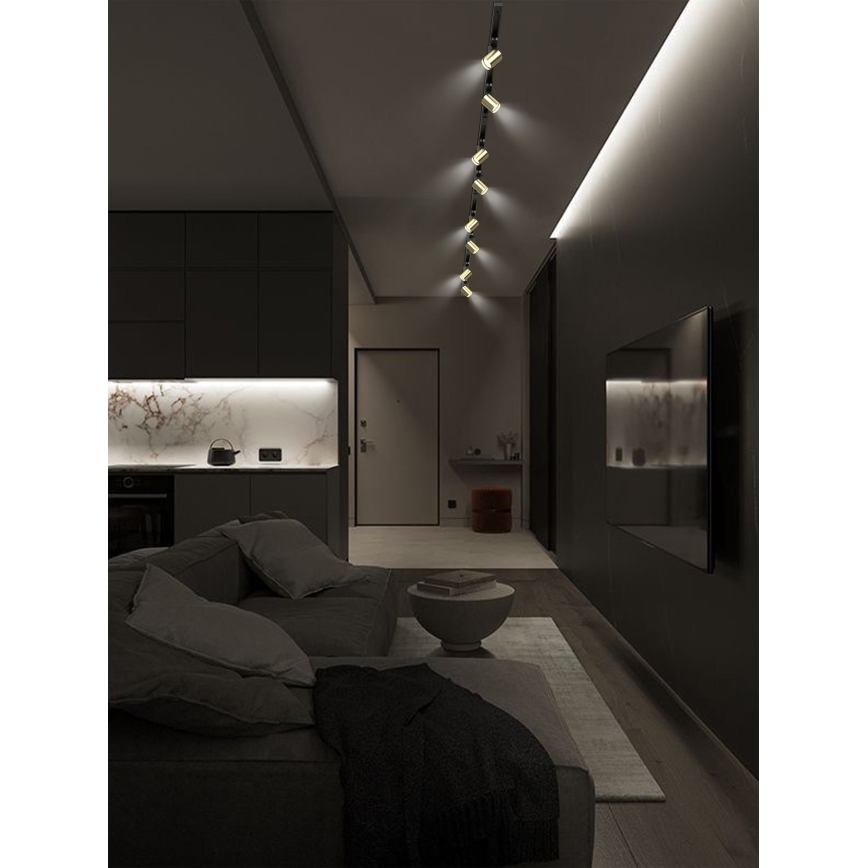 Brilagi - Sliežu sistēmas prožektors HUSKY 8xGU10/10W/230V melns/zelts