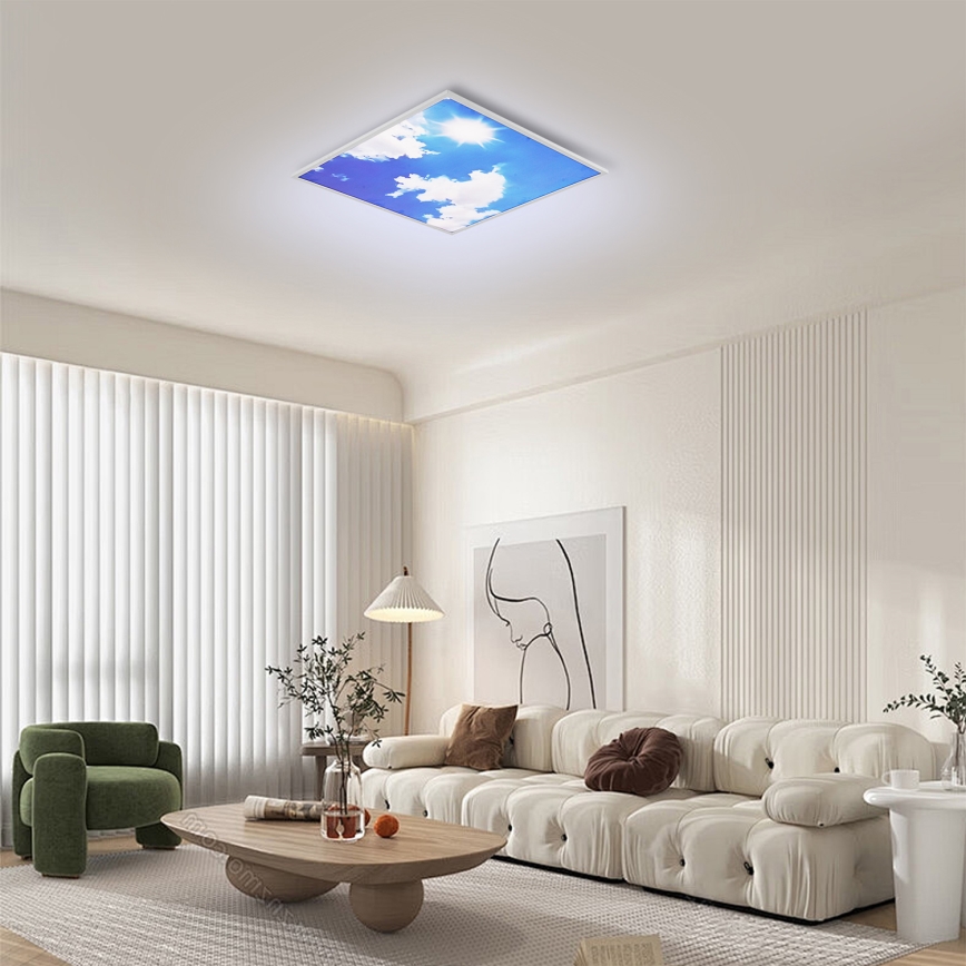 Brilagi - SLIMFRAME SKY LED griestu gaismeklis LED/58W/230V 60x60 cm sudraba/zils