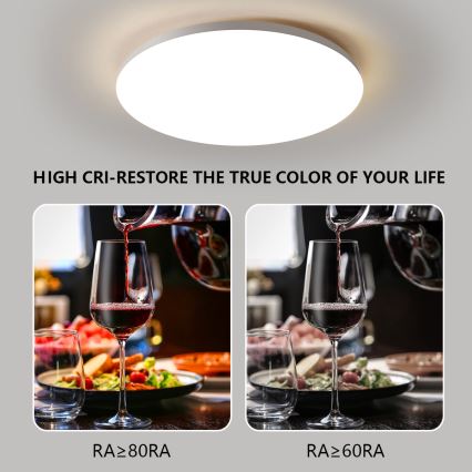 Brilagi - Regulējams LED griestu gaismeklis SMART LED/36W/230V Ø 48 cm 2700-6500K Wi‑Fi Tuya + ar tālvadības pulti