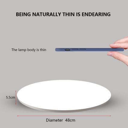 Brilagi - Regulējams LED griestu gaismeklis SMART LED/36W/230V Ø 48 cm 2700-6500K Wi‑Fi Tuya + ar tālvadības pulti