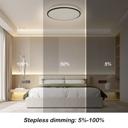 Brilagi - viedais regulējams LED griestu gaismeklis LED/24W/230V Ø 38 cm 3000-6000K Wi-Fi Tuya Beacon + tālvadības pults