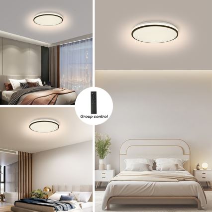 Brilagi - viedais regulējams LED griestu gaismeklis LED/24W/230V Ø 38 cm 3000-6000K Wi-Fi Tuya Beacon + tālvadības pults