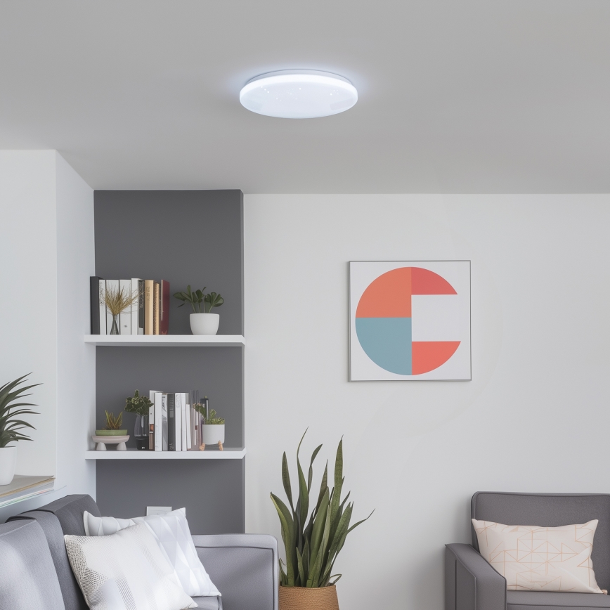Brilagi - LED regulējams griestu gaismeklis SMART STARS LED/24W/230V Ø 38 cm 3000-6000K Wi-Fi Tuya Beacon + tālvadība