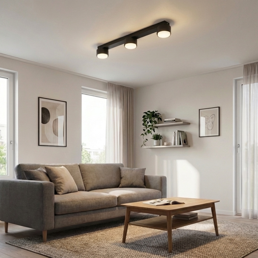 Brilagi - spot gaismeklis 3xGX53/12W/230V melns