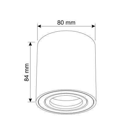 BRILAGI - Spot gaismeklis MIA 1xGU10/30W/230V 84x80 mm vīnsarkans