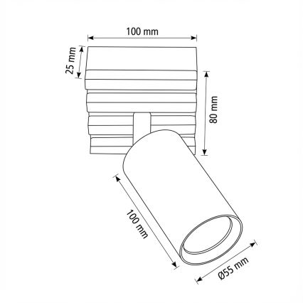 Brilagi - Spota gaismeklis SELE WOOD 1xGU10/30W/230V melns/koks