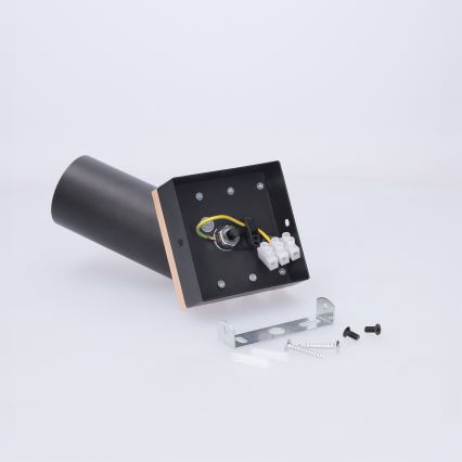 Brilagi - Spota gaismeklis SELE WOOD ACOUSTIC 1xGU10/30W/230V melns/koks