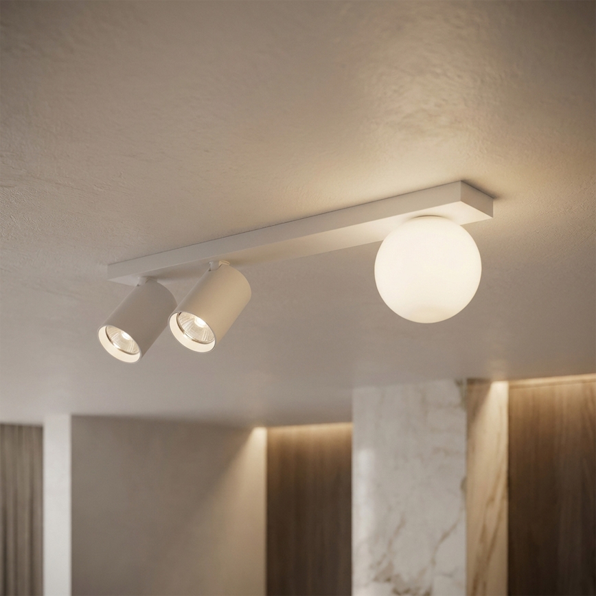 Brilagi - Spota lampa SELE BALL 2xGU10/30W/230V + 1xG9/10W balta
