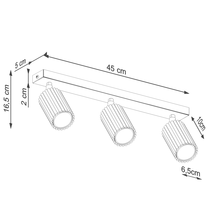 Brilagi - Starmetis CRESTO 3xGU10/10W/230V krēmkrāsa