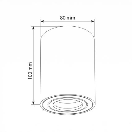BRILAGI - Starmetis MIA 1xGU10/30W/230V 100x80 mm melna