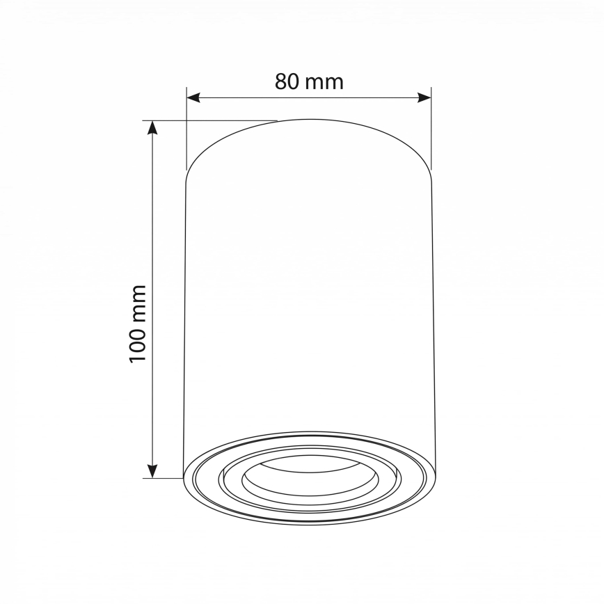 BRILAGI - Starmetis MIA 1xGU10/30W/230V 100x80 mm melna