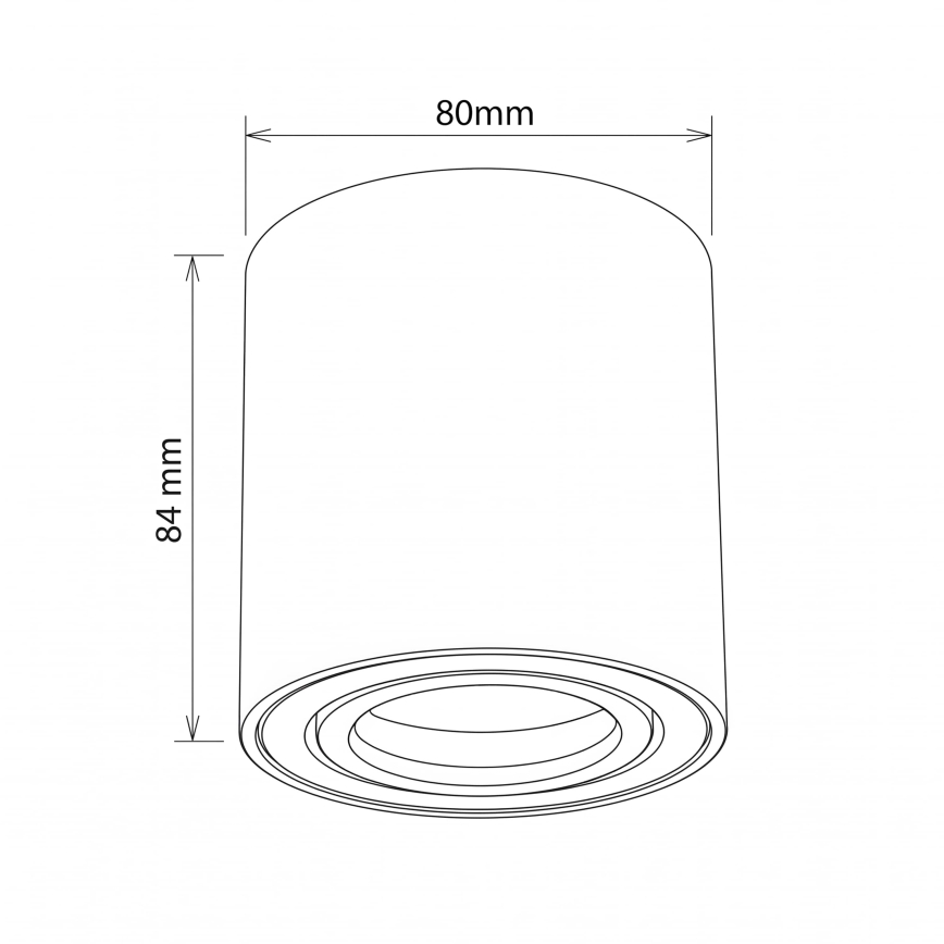 BRILAGI - Starmetis MIA 1xGU10/30W/230V 84x80 mm antracīta