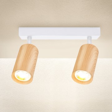 Brilagi - Starmetis SELE 2xGU10/30W/230V balta/ozolkoka dekors