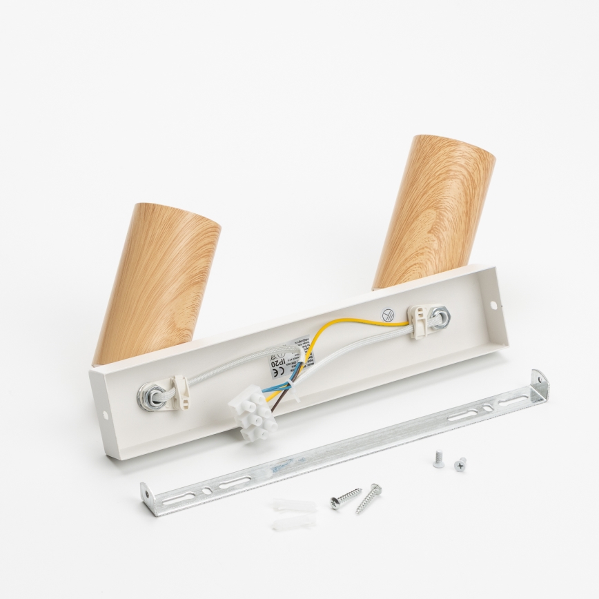 Brilagi - Starmetis SELE 2xGU10/30W/230V balta/ozolkoka dekors