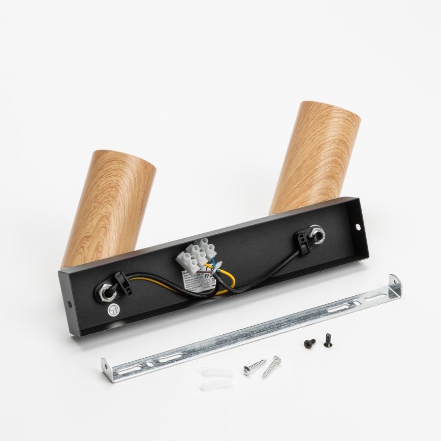 Brilagi - Starmetis SELE 2xGU10/30W/230V melna/ozolkoka dekors