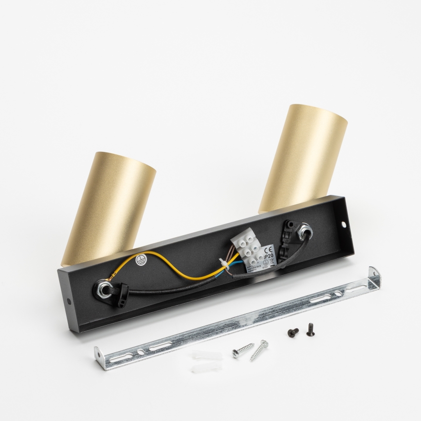 Brilagi - Starmetis SELE GOLDEN 2xGU10/30W/230V melna/zelta